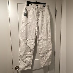 NWT Wild Fable Size 8/31 Inseam‎ Super High Rise Straight Jeans White